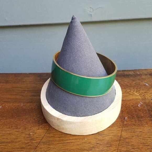 J Crew Forrest Green Enamel Bangle Bracelet - Picture 8 of 8